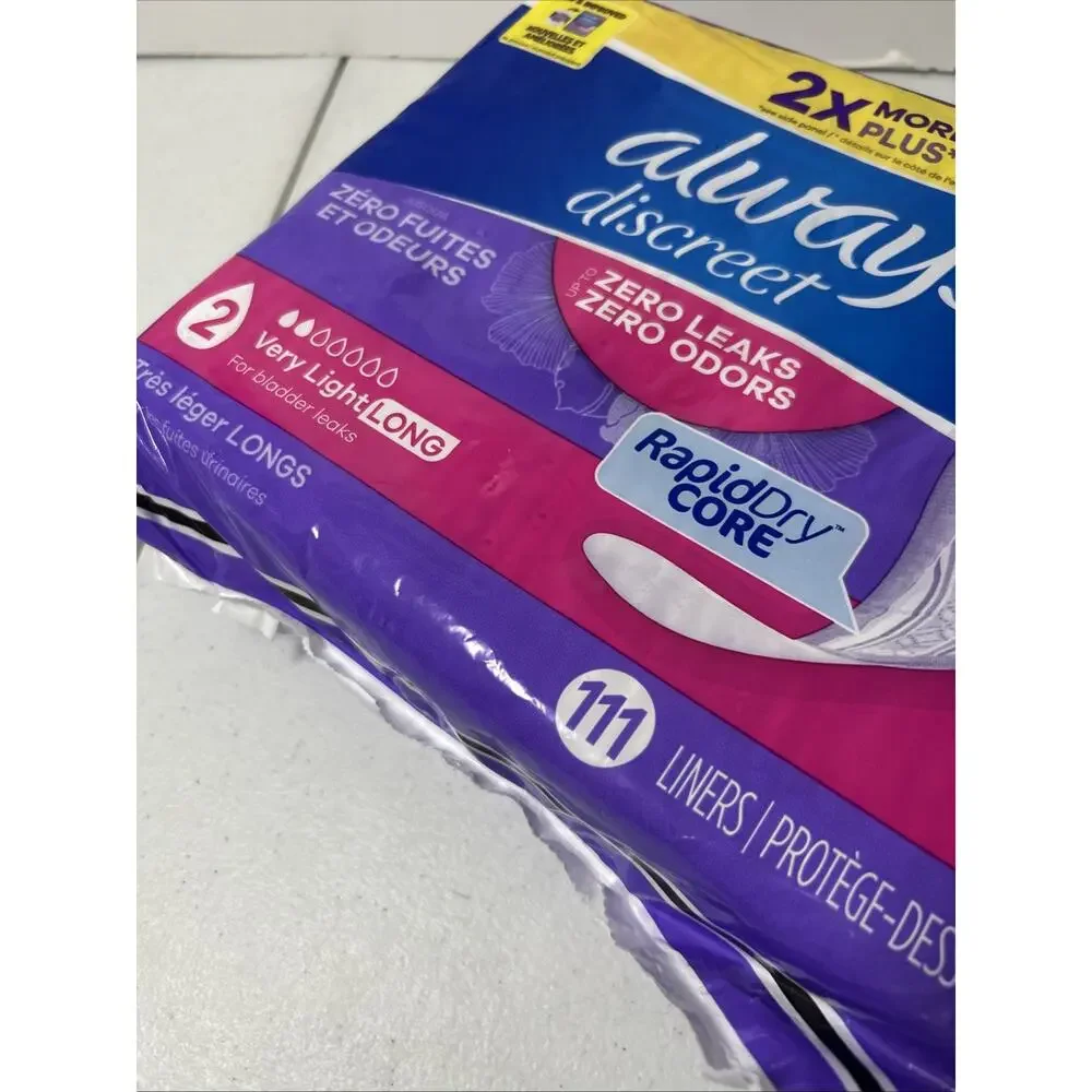 Always Discreet Incontinence Liners - Very Light 2 - Long - 111 CT